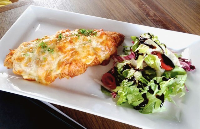 harry's breakfast, croissant croque monsieur